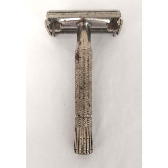 VTG GILLETTE TTO Super Speed Flare Tip Double Edge Safety Razor USA C2 1957 - Picture 1 of 5